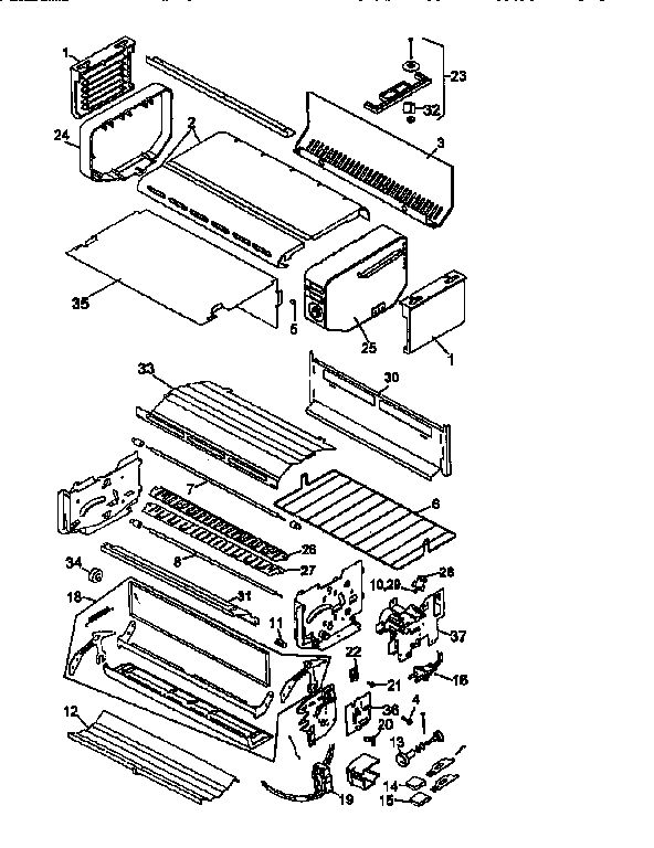 Replacement Parts Diagram and Parts List for T1000 Type 2 Black and Decker Toaster Oven